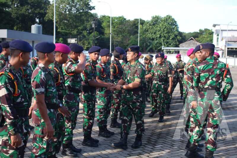 Dansatdik – 2 Kolonel Laut (P) Teddy Barata gelar halal bihalal