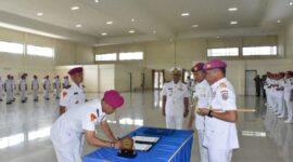 Dankodikmar Kodikalatal Brigjen TNI Marinir Samson Sitohang pimpin sertijab