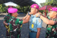 Danpuslatmar Kodikalatal Kolonel Marinir Yudi Asmar pimpin upacara kenkat, halal bihalal dan jam komandan