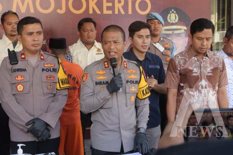 Kapolres Mojokerto AKBP Ihram Kustarto ungkap kasus Korupsi Dana Desa