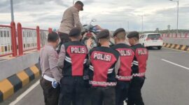 Polres Bangkalan amankan motor di jembatan Suramadu KM 4