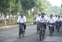 Dankodiklatal Letjen TNI Marinir Nur Alamsyah Fun Bike bersama pimpinan Kotama TNI AL