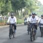 Dankodiklatal Letjen TNI Marinir Nur Alamsyah Fun Bike bersama pimpinan Kotama TNI AL