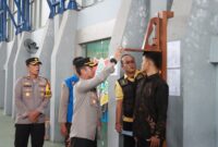 Kapolres Bojonegoro AKBP Mario Prahatinto cek penerimaan calon anggota Polri