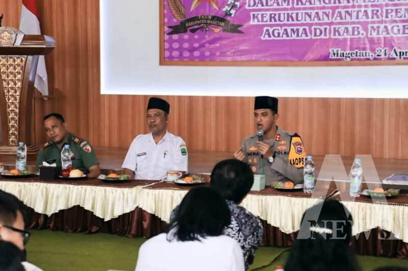 Kapolres Magetan AKBP Satria Permana di acara Dialog Lintas Agama