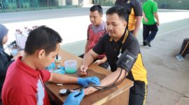 Polres Kediri gelar donor darah bantu PMI