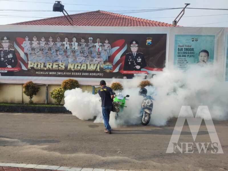 Sidokkes Polres Ngawi lakukan Fooging