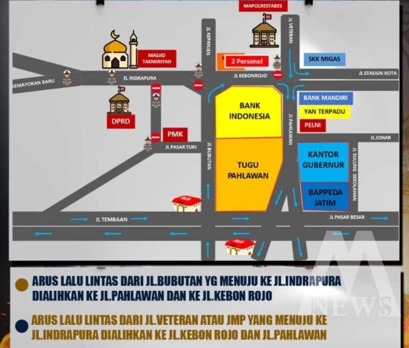 Saat May Day, jalur arah Surabaya lewati jalur ini