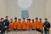 Polisi amankan 9 pelaku Pembacokan beserta barang buktinya