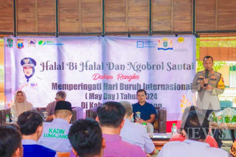 Kapolres Lumajang AKBP Mohammad Zainur Rofik beri sambutan