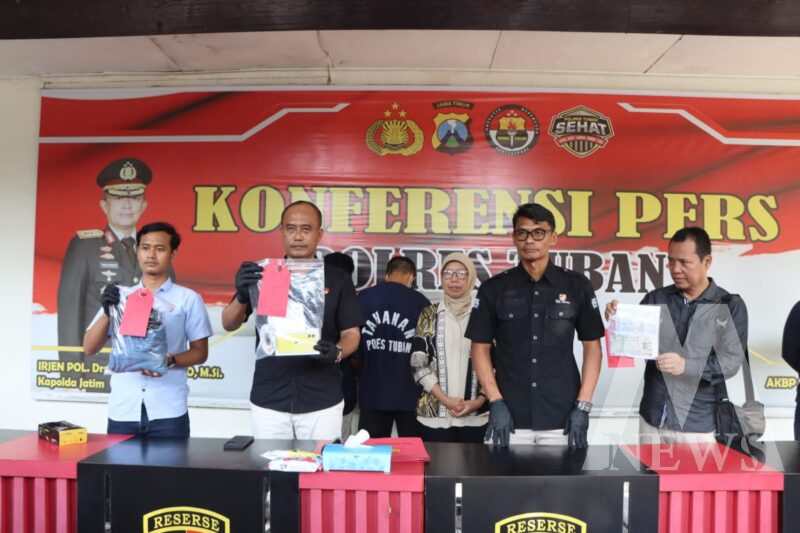 Satreskrim Polres Tuban amankan pelaku beserta barang buktinya