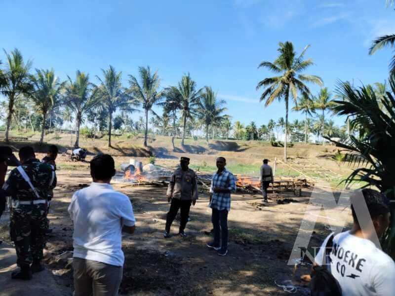 Gabungan Polres Malang dan TNI bongkar lokasi judi sabung ayam