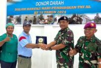 Peringati Hari Pendidikan TNI AL ke-78, Satdik 3 Kodiklatal Sorong Gelar Donor Darah