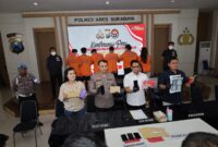 Satreskrim Polrestabes Surabaya tangkap 7 pelaku beserta barang buktinya