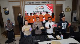 Satreskrim Polrestabes Surabaya tangkap 7 pelaku beserta barang buktinya