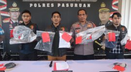 Polisi amankan Gangster Viral di Medsos beserta barang buktinya