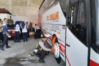 Satlantas Polres Nganjuk gelar ramcheck PO Bus