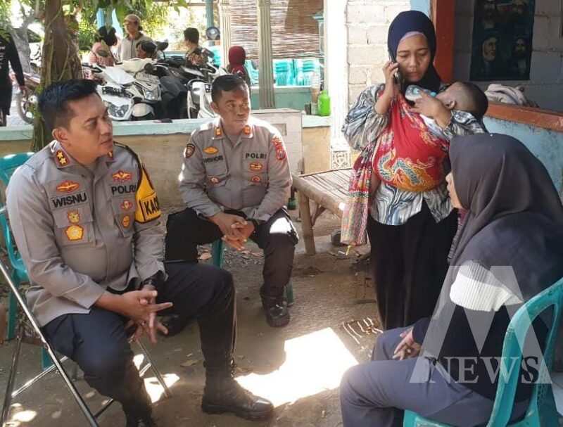Kapolres Probolinggo AKBP Wisnu Wardana kunjungi keluarga korban kekerasan