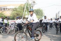 Dankodiklatal Letjen TNI Marinir Nur Alamsyah saat Fun Bike