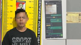 Tersangka diamankan Polisi beserta barang buktinya