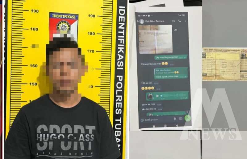 Tersangka diamankan Polisi beserta barang buktinya