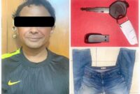 Tersangka diamankan Polisi beserta barang buktinya