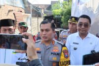 Kapolres Nganjuk AKBP Muhammad saat tinjau lokasi bedah rumah