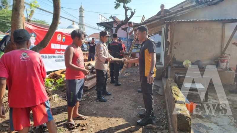 Polres Jember gelar aksi sosial bedah rumah