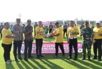 Kapolres Nganjuk AKBP Muhammad resmikan Open Turnamen Sepak Bola U-12 Kapolres Nganjuk Cup 2024