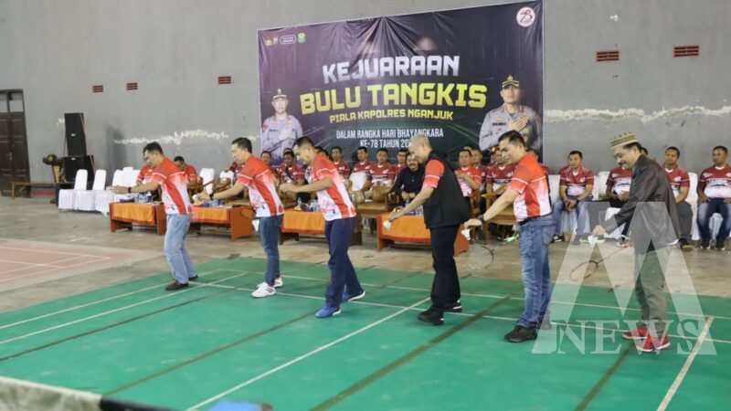 Turnamen Bulu Tangkis Kapolres Nganjuk Cup 2024 resmi dibuka Kapolres Nganjuk AKBP Muhammad