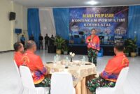 Dankodiklatal Letjen TNI Marinir Nur Alamsyah saat memberikan sambutan