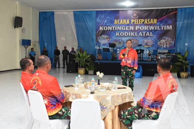 Dankodiklatal Letjen TNI Marinir Nur Alamsyah saat memberikan sambutan