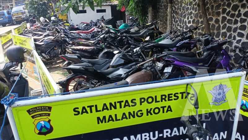 Satlantas Polresta Malang Kota amankan motor non spektek