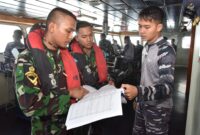 Satgas lattek WJY/XXII latihan peran di lautan luas