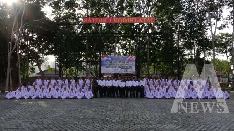 Satdik - 1 Kodiklatal resmikan Dojo Karate dan kenaikan kabuk Siswa Dikmata 44