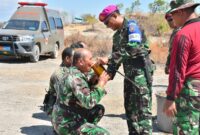 Danpusdikkav Kodikmar Kodiklatal Sematkan Brevet Kavaleri Marinir