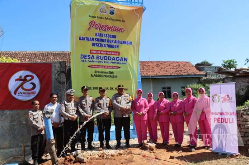 Polres Pamekasan bangun sumur bor