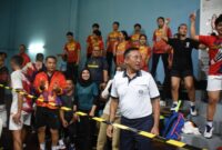 Dankodiklatal Letjen TNI Marinir Nur Alamsyah saat tinjau pekan olahraga