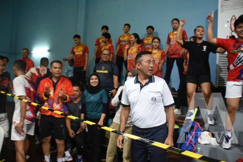 Dankodiklatal Letjen TNI Marinir Nur Alamsyah saat tinjau pekan olahraga