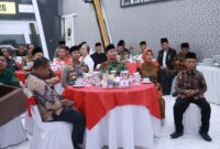 Kapolres Bojonegoro AKBP Mario Prahatinto saat hadiri doa lintas agama