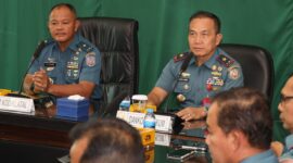 Ir Kodikalatal Brigjen TNI Marinir Ahmad Fajar bersama Dankodikdukum Kodikalatal Laksma TNI Dr. Taufik Arief