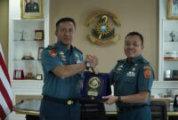 Dankodiklatal Letjen TNI Marinir Nur Alamsyah sambut Courtesy Call Kaotmilti III Surabaya Laksma TNI Dr. Ali Ridlo
