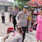 Kapolres Nganjuk AKBP Muhammad siram anggota yang naik pangkat
