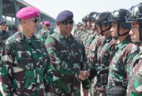 Dankodiklatal Letjen TNI Marinir Nur Alamsyah didampingi Wadan Kodikalatal Laksda TNI Eko Wahjono