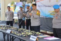 Polres Nganjuk cek rutin senjata api laras pendek dan amunisi