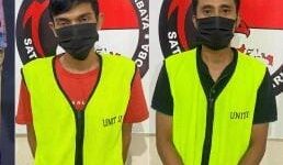 Tersangka diamankan Polisi beserta barang buktinya