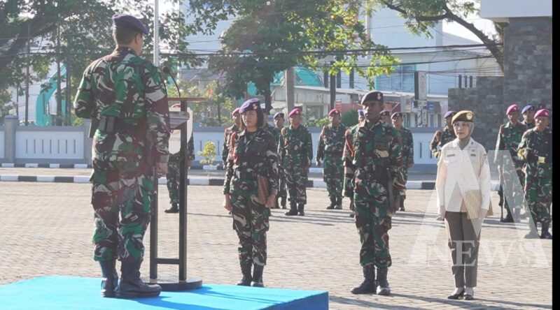 Satdik - 2 Kodikalatal Makassar upacara bendera 17-an