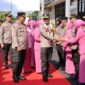 Kapolres Nganjuk AKBP Muhammad sambut Kapolres Nganjuk baru AKBP Siswantoro