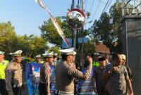 Polantas Polres Ngawi pasang convex mirror