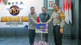 Dirlantas Polda Jatim Kombespol Komarudin launching 2 unit EMH di Polresta Malang Kota